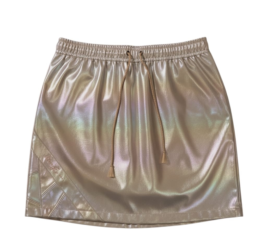Jupe simili cuir beige holographique MaarieG