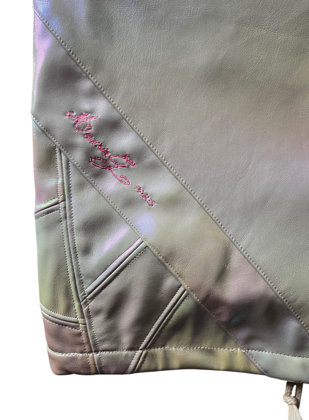 Jupe simili cuir beige holographique MaarieG